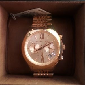 MK Lexington Rose gold watch